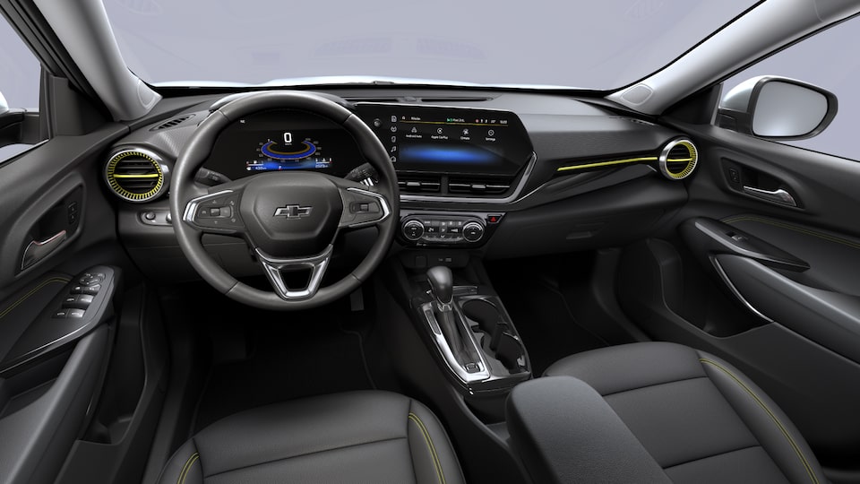 2024 Chevrolet Trax crossover CGI Photography: JET BLACK & YELLOW POINT INTERIOR AND ACTIV