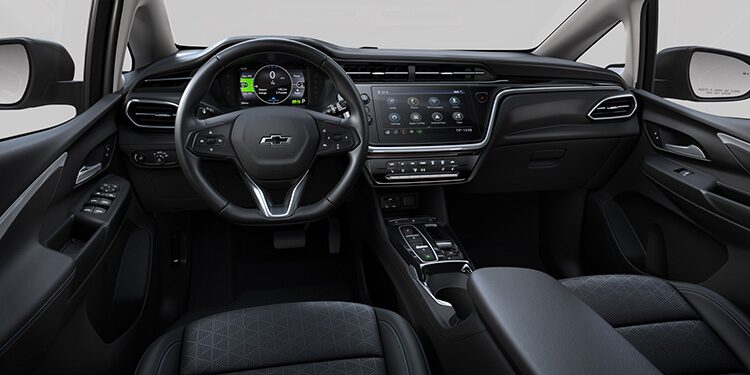 2022 Chevrolet Bolt EV CGI Photography: Interior Jet Black Leather