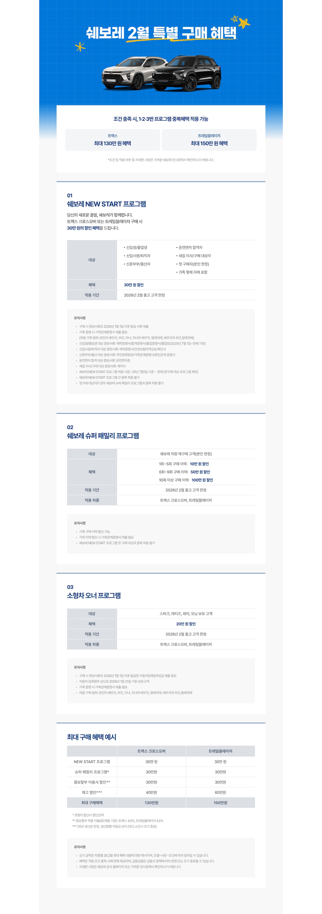 Trax & Trailblazer special promotion