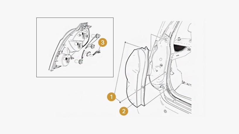 Removal of the rear reflector
